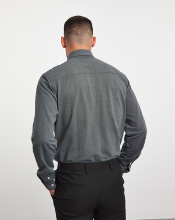 Jacamo Cutaway Collar Pique Formal Shirt