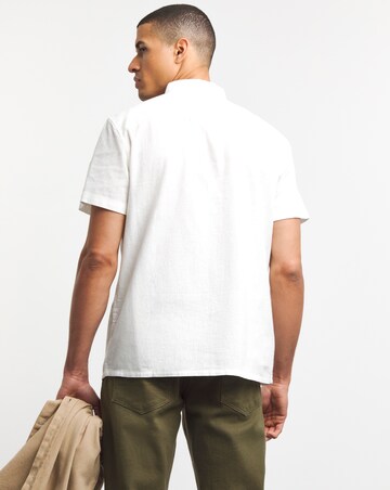 Short Sleeve Linen Blend Shirt