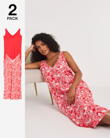 Pretty Secrets Value 2 Pack Nighties Length 50 Inches