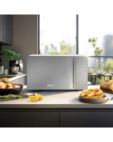 Hisense H20MOMSS4HGUK Mirror Silver Microwave 20L