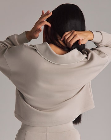 Sweaty Betty Sand Wash Crop Henley Sweatshirt