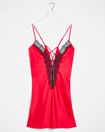 Ann Summers Cherryann Satin & Lace Chemise Red