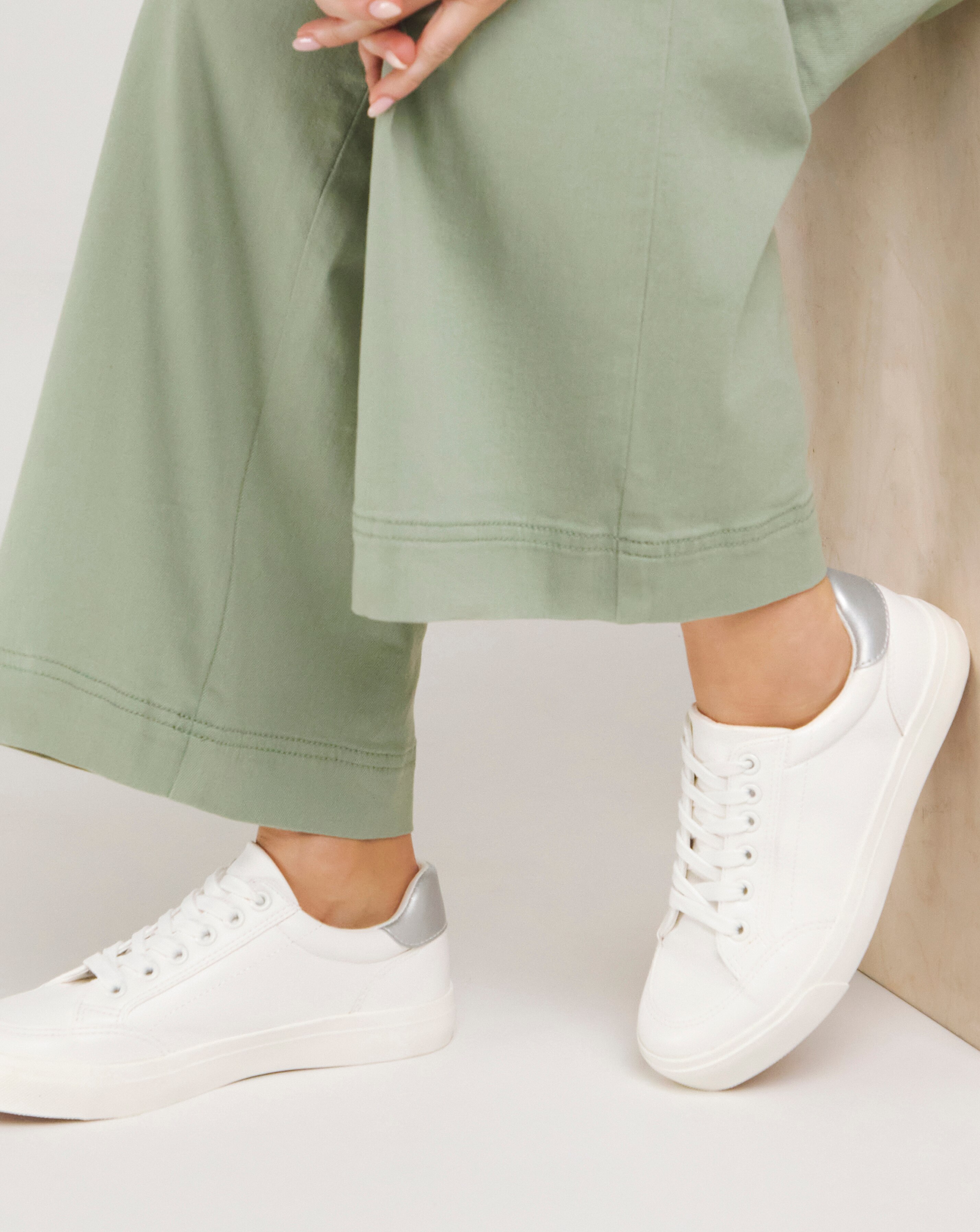 Millie Classic Lace Up Trainers - Wide Fit (E)