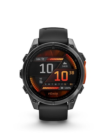 Garmin Fenix 8 47mm Amoled Smart Watch - Slate Grey with Black Silicone Band
