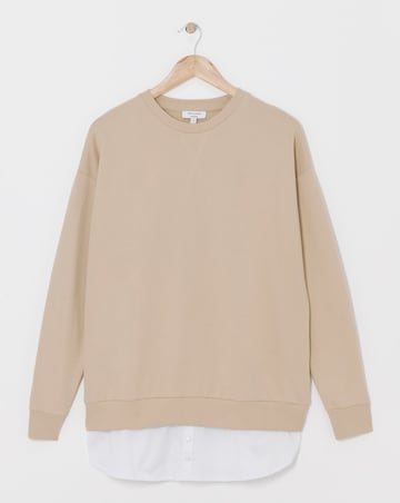 Long Sleeve Crew neck 2in1 Sweatshirt