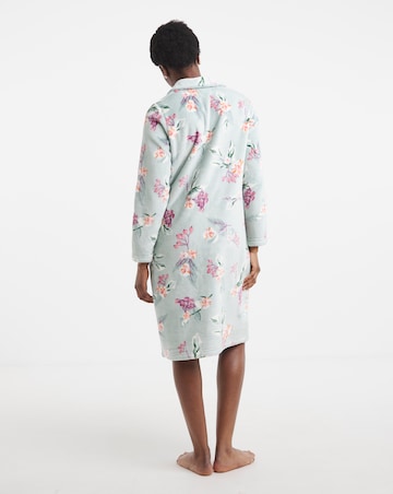 Julipa Fleece Button Through Midi Dressing Gown