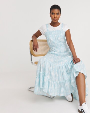 Printed Waist Apron Dress