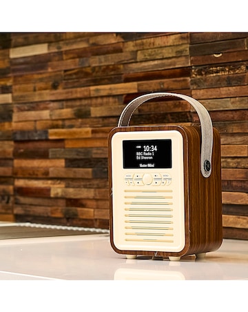 VQ Retro Mini DAB Radio - Walnut