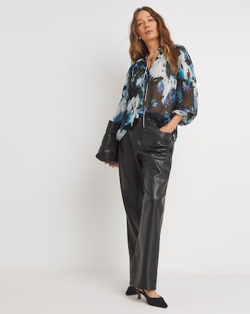 Chiffon Tie Detail Long Sleeve Blouse