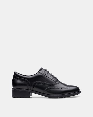 Clarks Havisham Oak Leather Lace Up Brogue Wide Fit