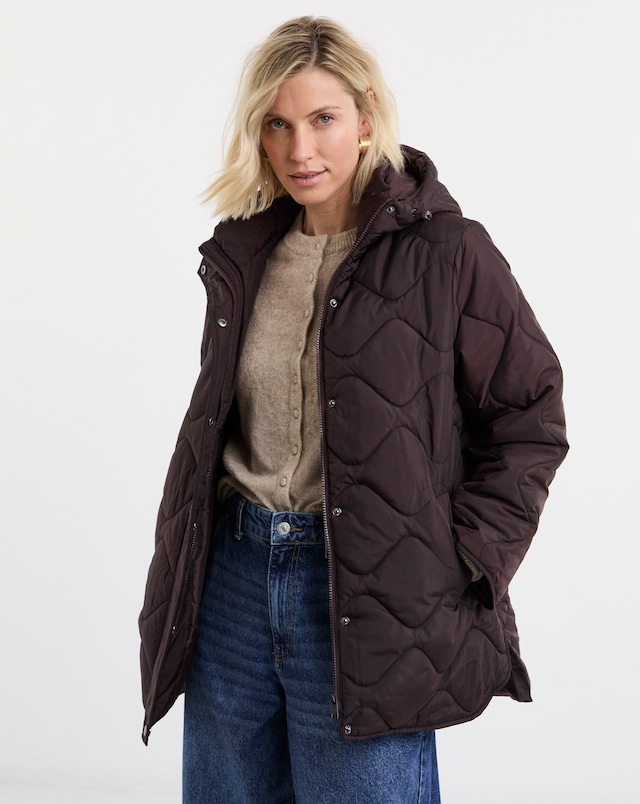 Chocolate Short Quilted Jacket