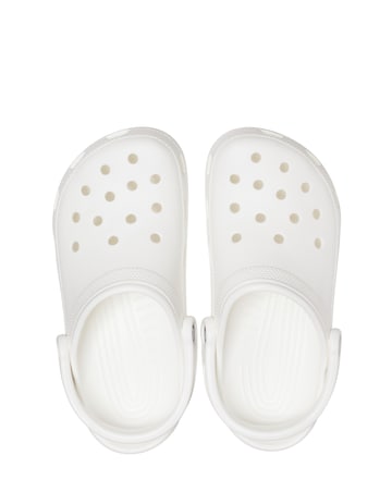 Crocs White Classic Clog -Standard Fit (D)