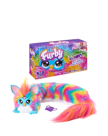 Furby DJ Furby Interactive Toy, Super Snuggly Rainbow Electronic Plush