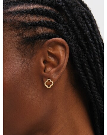 Jon Richard Gold Plated Cubic Zirconia Open Clover Set - Gift Box