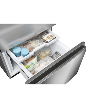 Haier HTW5618ENMG Combi Series 5 180cm Fridge Freezer - Inox