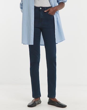 Indigo High Waist Super Soft Slim Leg Jeans