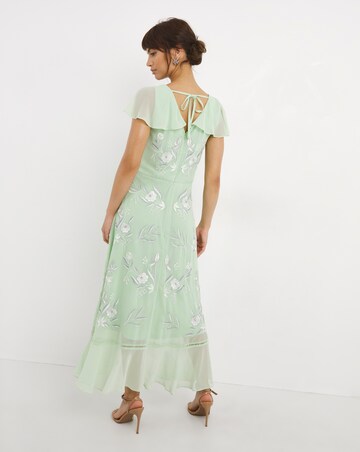 Joanna Hope Embroidered Frill Maxi Dress