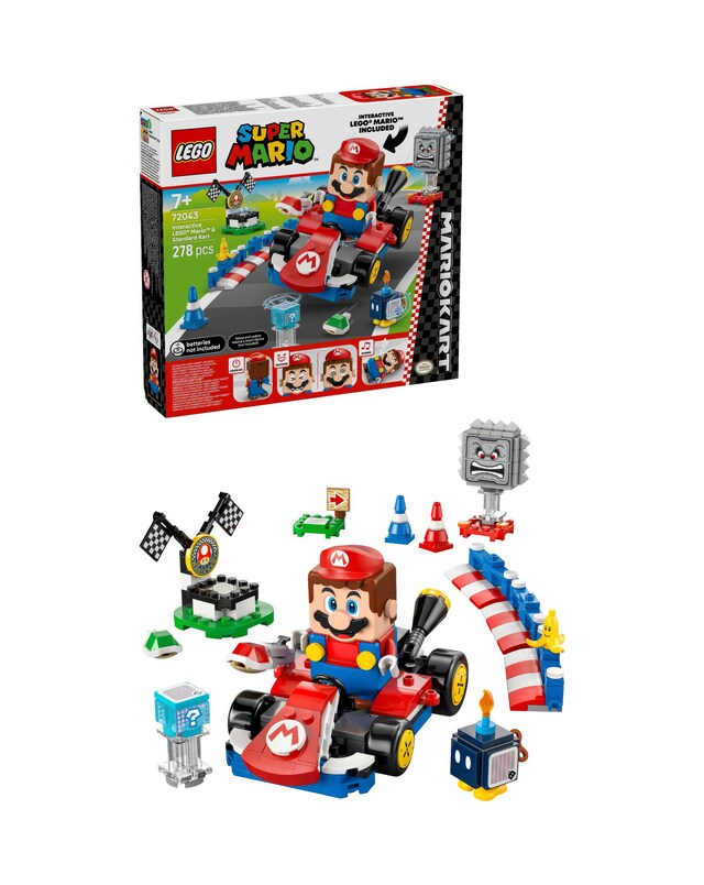 LEGO Super Mario: Mario Kart Interactive LEGO Mario & Standard Kart Toy 72043