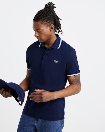Lacoste Short Sleeve Tipped Polo - Navy