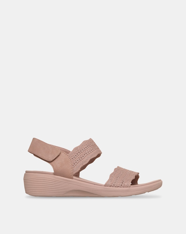 Skechers Arya Glitter Knit Sling Back Blush Sandals - Standard Fit (D)