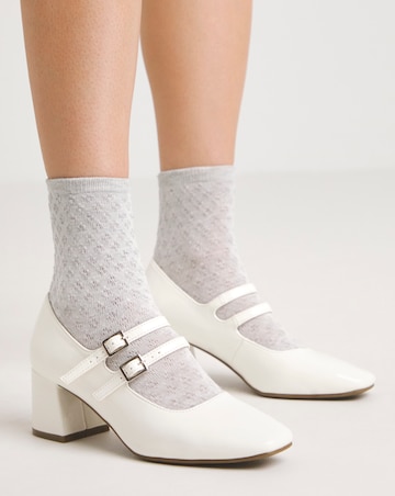 Kody Mary Jane Block Heeled Shoes Wide E Fit