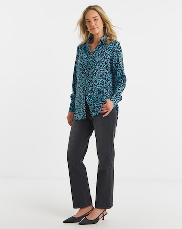 Dipped Back Viscose Shirt