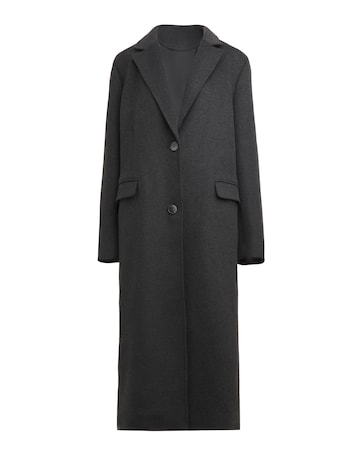 Charcoal Classic Wool Blend Coat