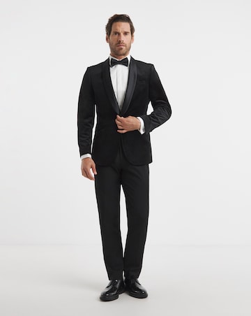 Velvet Satin Lapel Blazer Regular