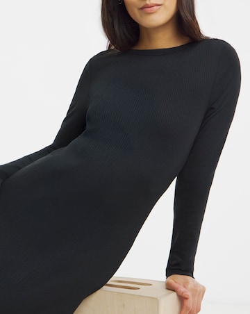 Tommy Hilfiger Rib Flare Midi Dress