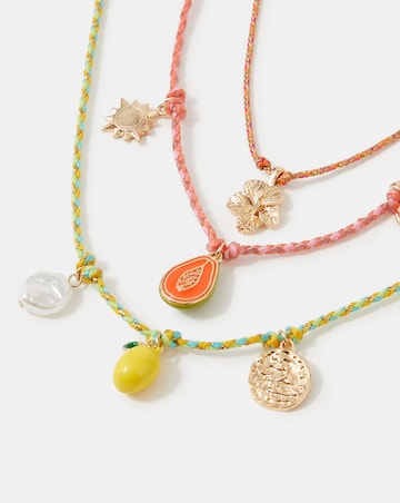 Accessorize 3-Pack Charm Cord Necklaces