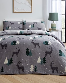 Cosy Stag Fleece Duvet Set