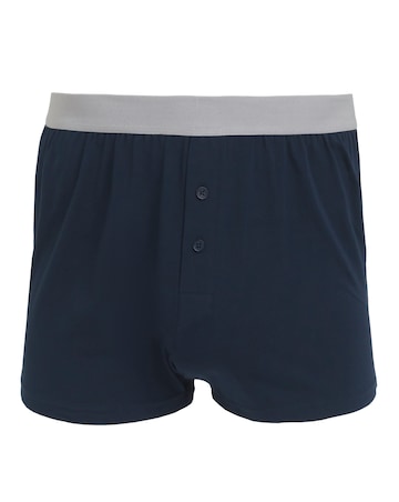 5 Pack Contrast Waist Loose Boxers - Dark Navy