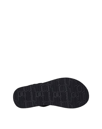 Skechers Black Meditation Toe Post Sling Back Sandals -Standard Fit (D)
