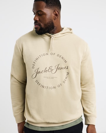 Jack & Jones Grayson Logo Hoodie - Cream