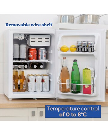 Russell Hobbs RH67TTLF0E1W-LCK Mini Fridge with Lock - White