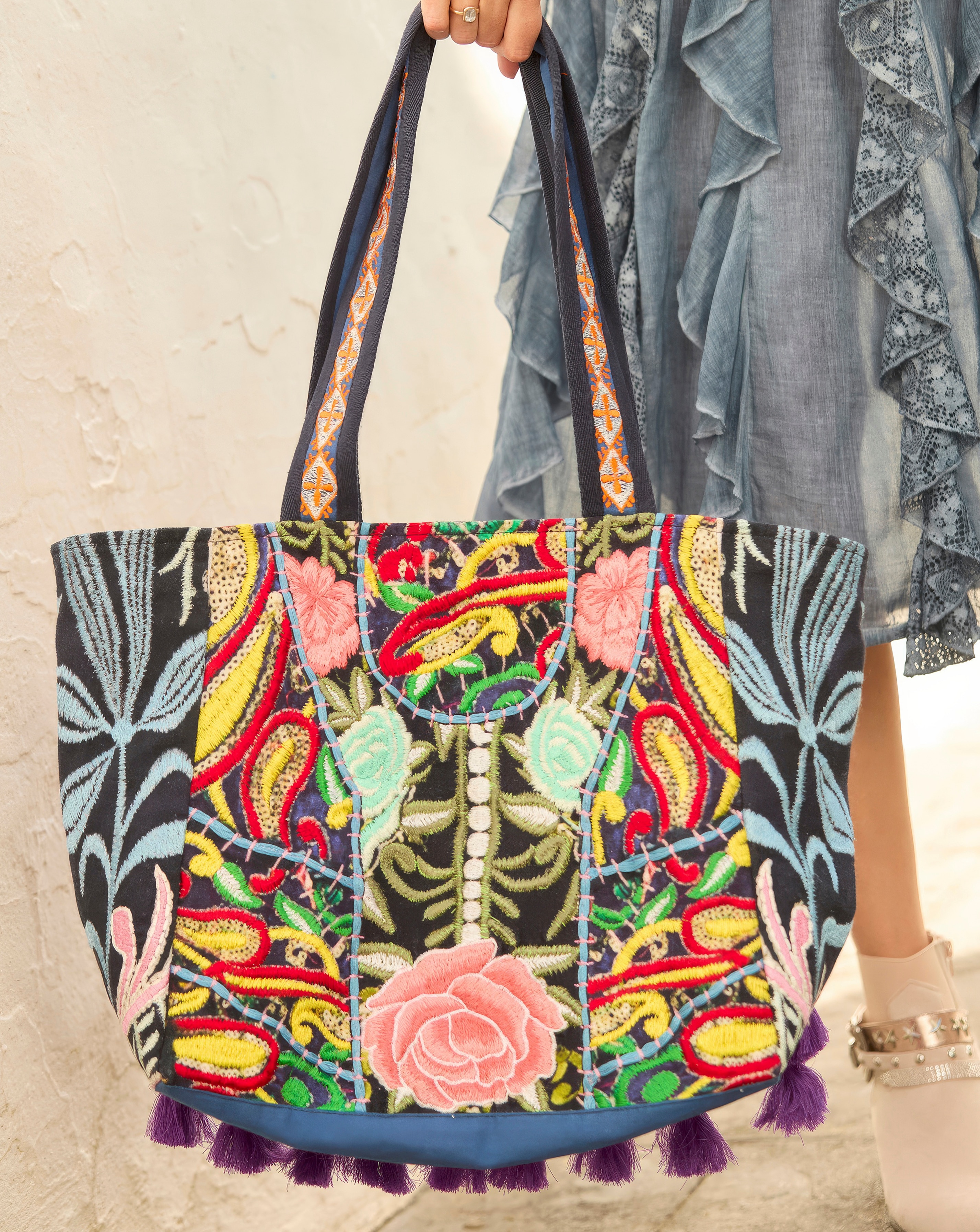 Joe Browns Ibiza Town Patchwork Tote Bag | JD Williams