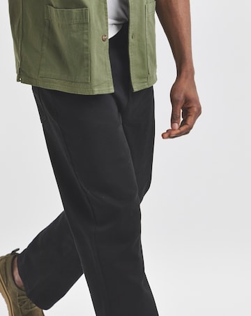 Union Black Loose Fit Stretch Gabardine Jeans