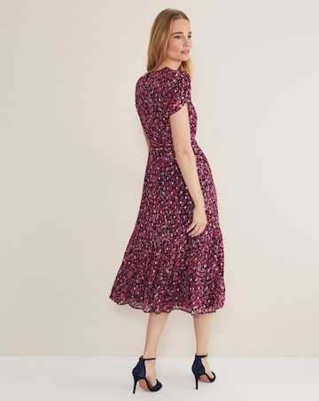 Phase Eight Azalea Ditsy Short Sleeve Midi Dress