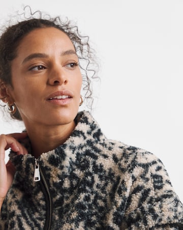 Borg Longline Quarter Zip