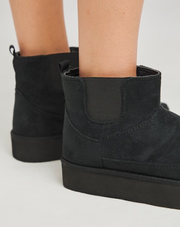 Edith Flatform Warm Lined Chelsea Snug Boots - Extra Wide Fit (EEE)