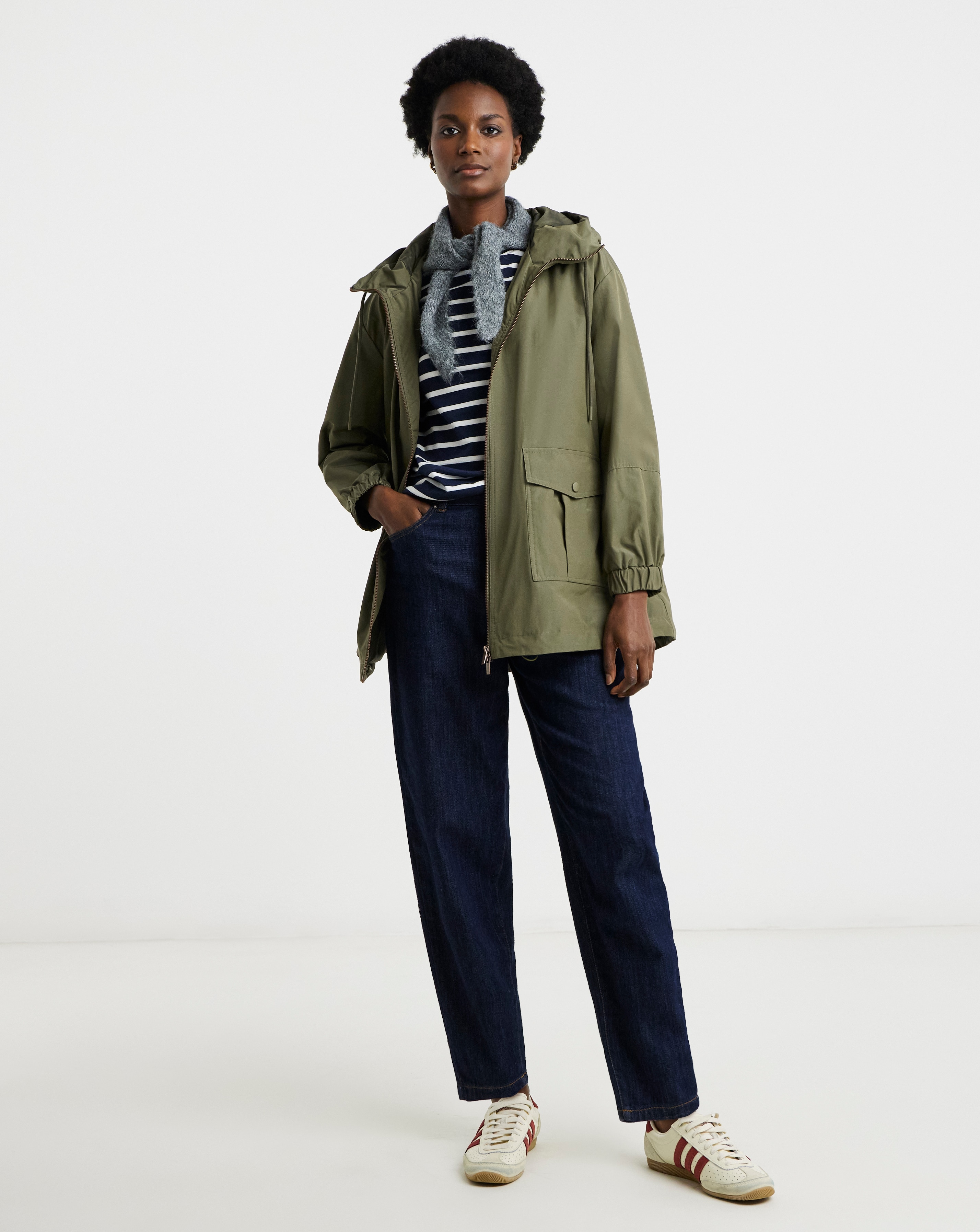 Khaki Short Shower Resistant Raincoat | JD Williams