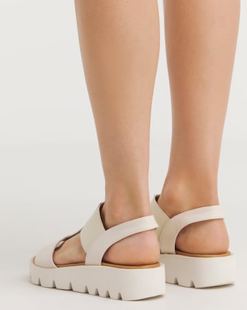 Heavenly Feet Ritz T Bar Elasticated Sandals Extra Wide Fit