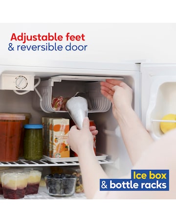 Russell Hobbs RH67TTLF0E1W-LCK Mini Fridge with Lock - White