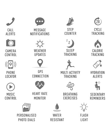 Reflex Active Nexus Lite Silicone Strap Smart Watch - Denim Grey