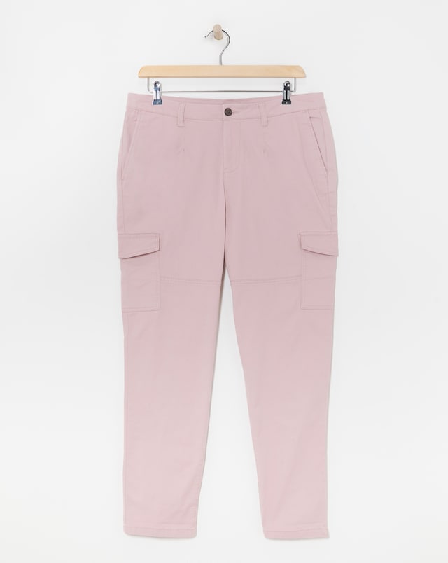 Stretch Utility Tapered Chino Trousers - Blush