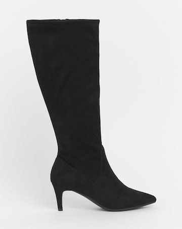 Symphony Heeled Knee High Sock Boots - Wide Fit (E) Super Curvy/Curvy Plus Calf