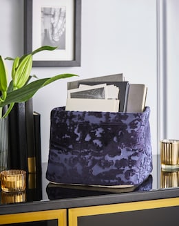 Joanna Hope Small Burnt Velvet Basket