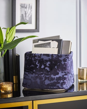 Joanna Hope Small Burnt Velvet Basket