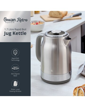 Swan Retro Revive Jug Kettle Stainless Steel