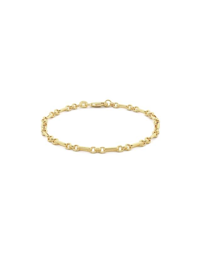 9 Carat Gold Diamond Cut Figaro Belcher